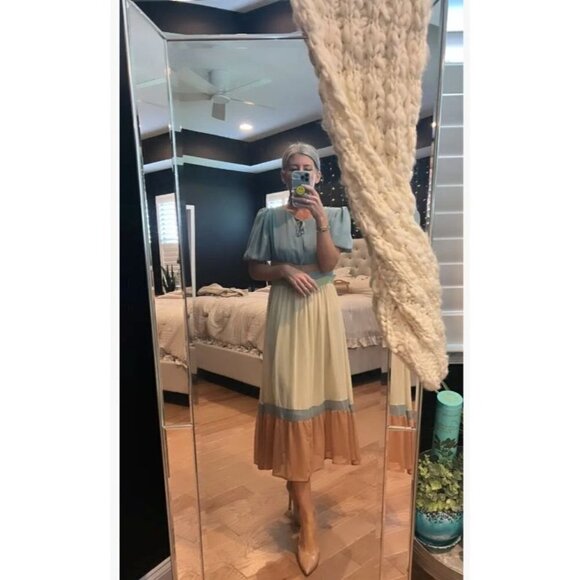 Pamela Love x RTR Colorblock Midi Dress in Multicolored Medium Womens - Picture 14 of 16